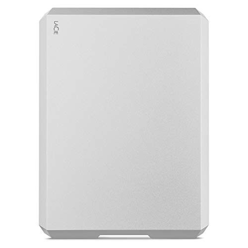LaCie MOBILE DRIVE Moon 4 TB tragbare externe Festplatte, 2.5 Zoll, Mac & PC, silber, inkl. 2 Jahre Rescue Service, Modellnr.: STHG4000400