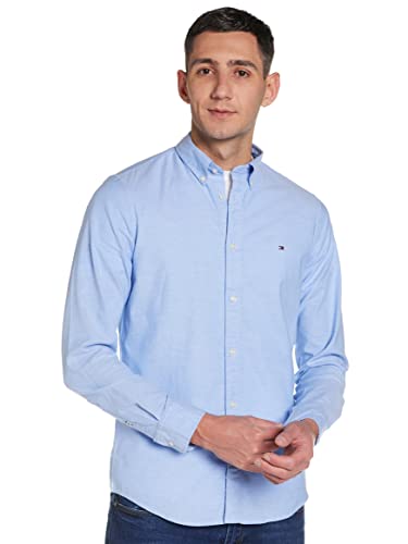 Tommy Hilfiger Herren CORE Stretch Slim Oxford Freizeithemd, Blau (Shirt Blue 474), Medium