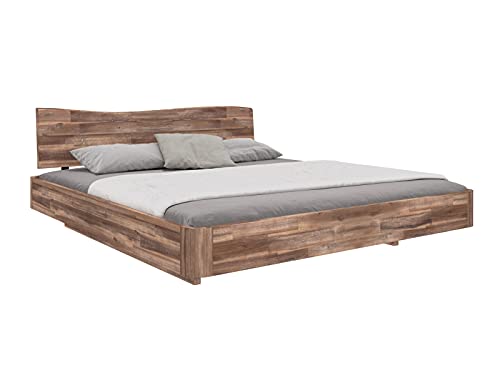 Woodkings® Holzbett Belas 180x200 Akazie Rustic Doppelbett Schlafzimmer Massivholz Design Holz Schwebebett Massive Naturmöbel Echtholzmöbel günstig