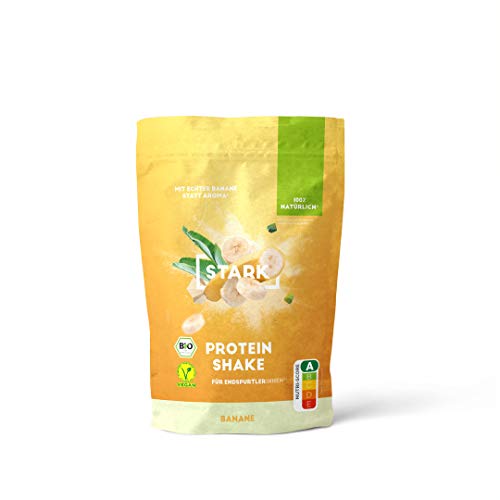 STARK Protein Shake Banane 450 g | Leckerer Fitness-Drink ideal für den Muskelaufbau I Proteinpulver mit 100 % natürlichen und rein pflanzlichen Inhaltsstoffen I 15 Portionen à 30 g