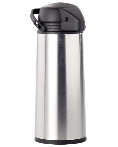 Rosenstein & Söhne Pumpkanne: Edelstahl-Pump-Vakuum-Isolierkanne, 1,9 Liter (Kaffekanne)