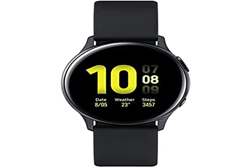 Samsung SM-R820 Galaxy Watch Active2, Fitnesstracker aus Aluminium, großes Display, ausdauernder Akku, wassergeschützt, 44 mm, Bluetooth, Aqua Black