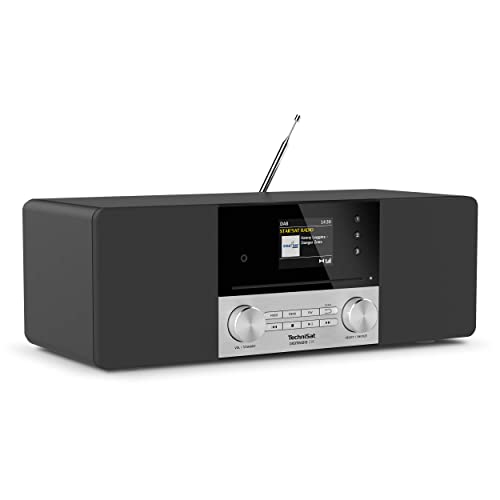 TechniSat DIGITRADIO 3 IR - Stereo DAB Radio Kompaktanlage (DAB+, UKW, CD-Player, Bluetooth, Internetradio, USB, Kopfhöreranschluss, AUX-Eingang, Radiowecker, 20 Watt RMS) schwarz