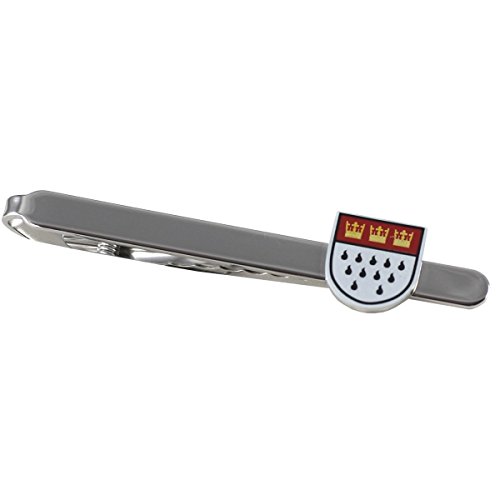 LINDENMANN Krawattenklammer/Krawattennadel, Wappen Köln, silberfarben, im schwarzen Geschenketui, 990055