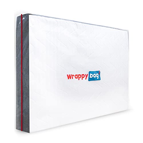 WRAPPYBAG® – Schutzhülle aus Kunststoff für Matratzen – 5 Größen erhältlich – wasserdichte und reißfeste Aufbewahrungstasche – Für Umzug, Lagerung & Transport (90x200cm)