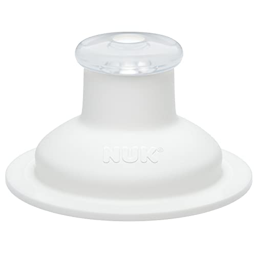 NUK Push-Pull-Tülle Silikon für Sports Cup und Junior Cup, auslaufsicher, langlebig, hygienisch, Spülmaschinen geeignet, weiß, 1 Stück