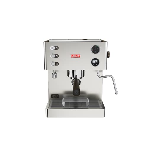 Lelit PL92T Prosumer-Kaffeemaschine mit Dualboiler, LCC Display zur Parametersteuerung, 2200, Edelstahl, 2.5 liters, Silber