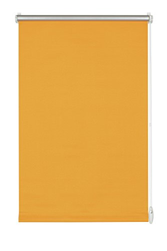 GARDINIA Thermo-Rollo mit Thermo-Rückseite zum Klemmen oder Kleben, Höchste Lichtreflektion, Energiesparend, Lichtundurchlässig, Alle Montage-Teile inklusive, EASYFIX Rollo Thermo, Orange, 90 x 210 cm (BxH)