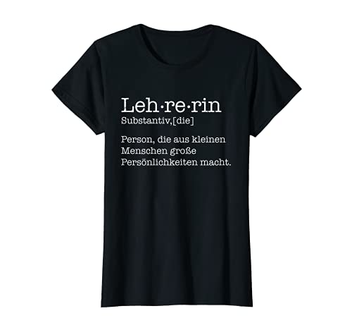Damen Definition Lehrerin Schule Beruf Lustiges Stolz Schule T-Shirt