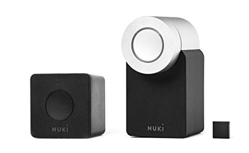 NUKI 220519 Combo 2.0 (Smart Lock Elektronisches Türschloss | einfach nachrüstbar via Bluetooth, Bridge ermöglicht sperren aus der Ferne | iPhone & Android