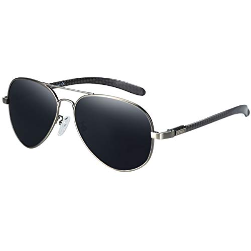 DUCO Sonnenbrille Polarisierte für Herren Damen Unisex Metallrahmen Vintage Pilotenbrille UV400-Schutz Sonnenbrillen 3025S (Rotguss)