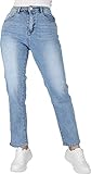 Giralin Damen Jeans Casual Straight Leg Freizeithose High Waist 5-Pocket-Style Hose 200471 Hellblau 50