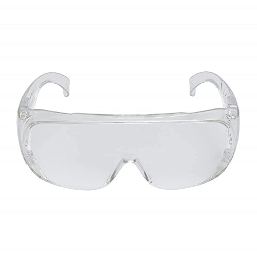 3M VisitorC Schutzbrille für Brillenträger, leichte Elektrowerkzeugarbeiten, Schutz gegen Splitter, 99.9% UV-Schutz, Klare Polycarbonatscheiben