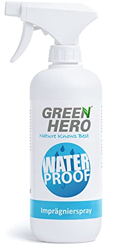 Green Hero Imprägnierspray für Textilien und Leder, 500 ml, Ohne Treibgas, Effektive Nanoversieglung, öl und wasserabweisend mit sehr guter Waschbeständigkeit Imprägnierung Imprägniermittel