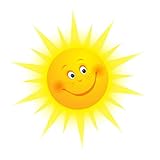 IMIKEYA Sonne Wandaufkleber Lächelnde Sonne Wandtattoo Wandsticker Wandaufkleber Wanddeko für Wohnzimmer Schlafzimmer Kinderzimmer
