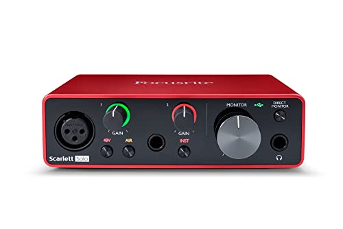 Focusrite Scarlett Solo 3. Gen USB-Audio-Interface-Bundle für Gitarristen, Sänger oder Produzenten. Klang in Studioqualität und sämtliche Software, die du für Aufnahmen und Kompositionen benötigst