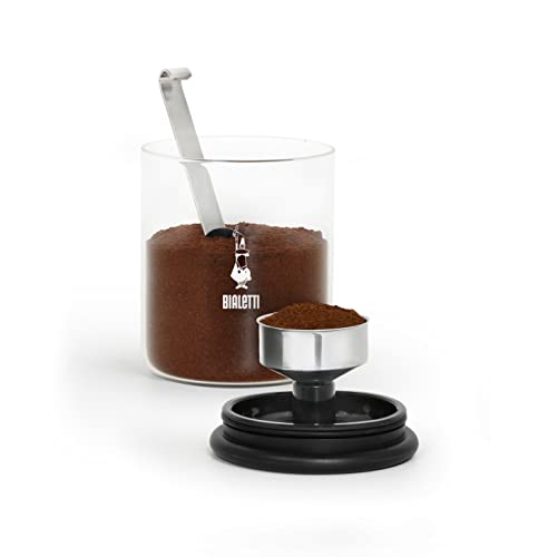 Bialetti 250 g Mokkaglas für Kaffee (mit Verschluss), Glas
