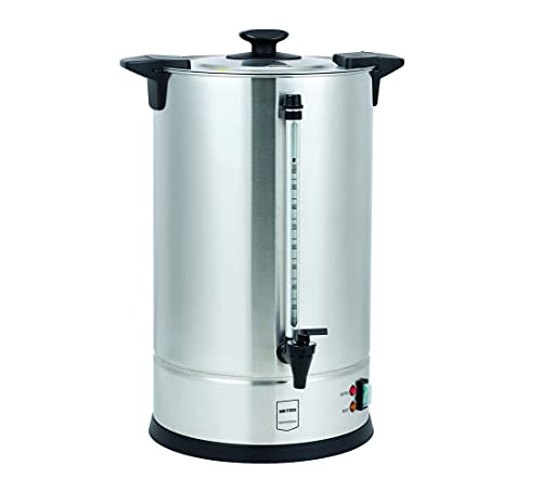 METRO Professional Kaffeemaschine GCM4015, 15 Liter, 100 Tassen, 1650 W, mit Filter, Warmhaltefunktion, Überhitzungsschutz, Füllstandsanzeige, Kühle Außenwand, Deckelverschluss, silber