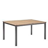 NATERIAL - Gartentisch rechteckig ORIS - 4 bis 6 Personen - Holztisch 150x90 cm - Aluminium - mit Holzplatte - Eukalyptus