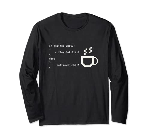 Kaffee Codes Coding Lustig Programmierer Geek Webentwickler Langarmshirt