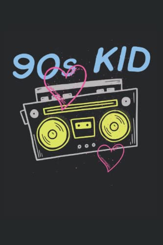 90s Kid: Notizbuch - 90er Kind Retro Ghetto Blaster Kassettenrecorder