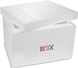 THERM BOX Styroporbox 53W 57x48x40cm Wand 5cm Volumen 53,24L Isolierbox Thermobox Kühlbox Warmhaltebox Wiederverwendbar