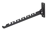 Metafranc Kleiderlüfter schwarz - 330 x 28 mm - 20 kg Tragkraft - Stabiles Material - Platzsparende Klappfunktion / Kleiderstange / Wandhaken / Klapphaken / Aufhängevorrichtung