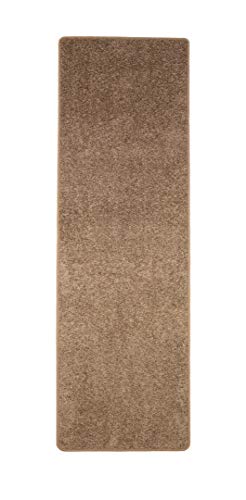 misento Shaggy Hochflor Teppich für Wohnzimmer Langflor, schadstoff geprüft 100 % Polypropylen, taupe 67 x 250 cm