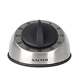 Salter 338 SSBKXR15 eueruhr 60 Minuten mechanisch, analog Küchentimer, zuverlässige Kochzeit Analoguhr, Countdown Mechanismus auf Uhrwerk, lauter Ring, Zeitmesser Küche, Kurzzeitmesser für Kochen