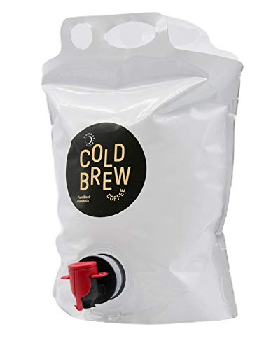 3 Liter Good Spirits Bio Cold Brew Coffee Pure Black Colombia Kaffee Kaltgetränk aus Spezialitätenkaffee Stand Up Pouch mit Zapfhahn für lange Haltbarkeit und Geschmack