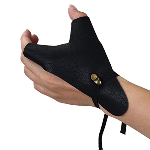 Haplws Bogenhandschuh PU Leder Bogenschießen Schießhandschuh für die Linke Hand Bogenschießen Guard Handschutz Klammer