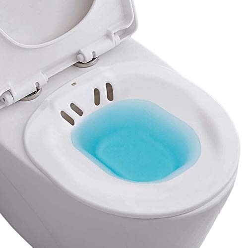Sitzbad für die Toilette - Bidet Einsatz für Toilette - Tragbares Sitzbadewanne für Hämorrhoidenbehandlung, Wochenbettpflege, Schwangere und ältere Menschen - Vermeiden Kniebeugen (ca. 2,2 Liter)