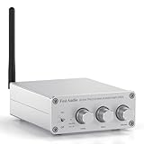 Fosi Audio BT20A-S Bluetooth Verstärker, 200W Mini Verstärker HiFi mit TPA3116 Amp Chip, Bass und Treble Regler, Stereo Verstärker Class D Vollverstärker 2.0 Kanal, Endstufe HiFi Amplifier Audio