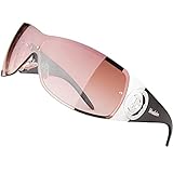 Verdster Damen Sonnenbrille mit großen Gläser Trendy Vintage Brillen für Frauen Cosmo Braun/Schwarz