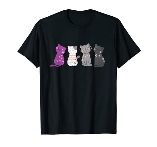 Queer Haustier Ace Pride LGBTQ Katze Geschenk Asexuell T-Shirt