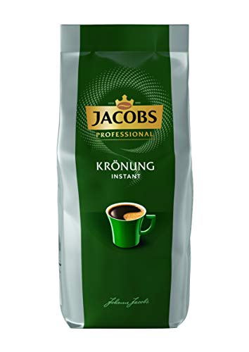 Jacobs Krönung Instant, Instant Kaffee, 500g, kräftiges Aroma, löslicher Bohnenkaffee, Intensität 3/5, ideal für Vendingbereich