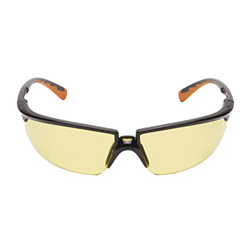 3M Solus Schutzbrille SOLYC1, gelb – Arbeitsschutzbrille für leichte Reparaturarbeiten – Anti-Kratz- & Anti-Beschlag-Beschichtung