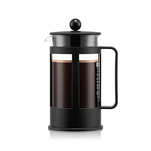 Bodum KENYA Kaffeebereiter (French Press System, Spülmaschinengeeignet, 1,0 liters) schwarz