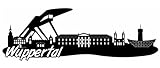 Samunshi® Wuppertal Skyline Wandtattoo Sticker Aufkleber Wandaufkleber City Gedruckt Wuppertal 120x41cm schwarz
