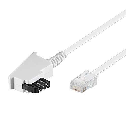 1m TAE RJ45 DSL Internet Kabel - weiß - für Fritz Box / Speedport Wlan Voip IP Anschlußkabel Fritzbox Router