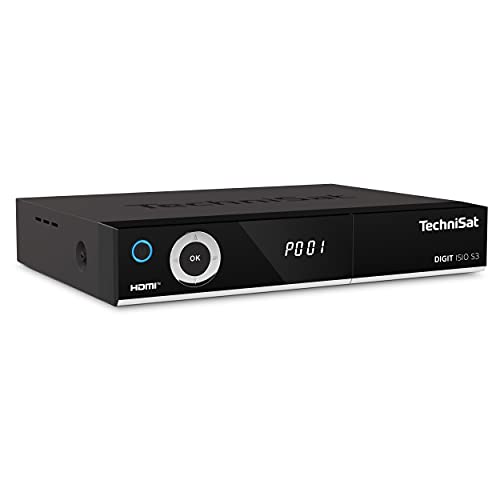 TechniSat DIGIT ISIO S3 - HD Sat-Receiver mit Twin-Tuner (HDTV, DVB-S2, PVR Aufnahmefunktion via USB oder im Netzwerk, HbbTV, CI+, HDMI, App-Steuerung, UPnP-Livestreaming) schwarz