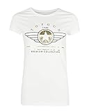 Top Gun Damen T-Shirt Mit Goldener Aufschrift 3050 White,S