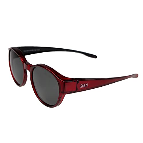 ActiveSol Überziehbrille RHEA | Sonnenbrille im Panto Style | polarisiert, UV400, Cat. 3, mit Lotus-Effekt | fit-over