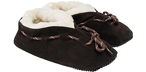 ESTRO Damen Hausschuhe Herren Bequeme und Warme Pantoffeln aus Wolle, Unisex Pantoletten für Winter b01 (46, Braun)