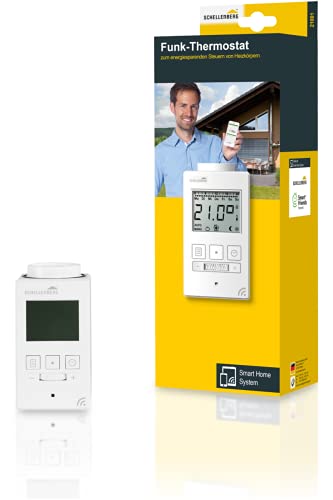 Schellenberg 21001 Smart Home Heizkörperthermostat Funk mit Zeitsteuerung, Stand-Alone und als Smart-Home Thermoastat nutzbar
