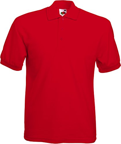 Fruit of the Loom Polo-Shirt * 65/35 Polo M L XL XXL 3XL 4XL 5XL auch Farbsets Farbe rot Größe XL