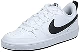 Nike Boys Court Borough Low 2 (GS) Basketball Shoe, WHITE/BLACK, WHITE/BLACK, 39