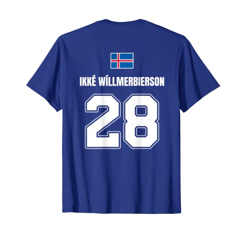 Herren Fußball Island Sauf Trikot Ikke Willmerbierson 28 T-Shirt