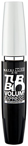 Maybelline New York Mascara für Volumen, Wasserfest, Volum' Express Turbo Boost Mascara, Very Black Waterproof, 8,5 ml