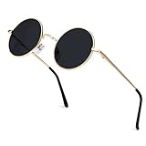 ANYLUV Sonnenbrille Herren Polarisiert, Runde Sonnenbrille Herren Damen Klassische mit UV-Schutz 45mm